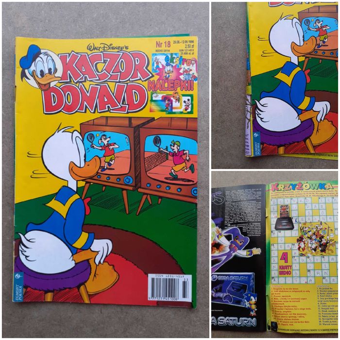Kaczor Donald 18 numerów rocznik 1996 komiksy kolekcjonerskie '90s