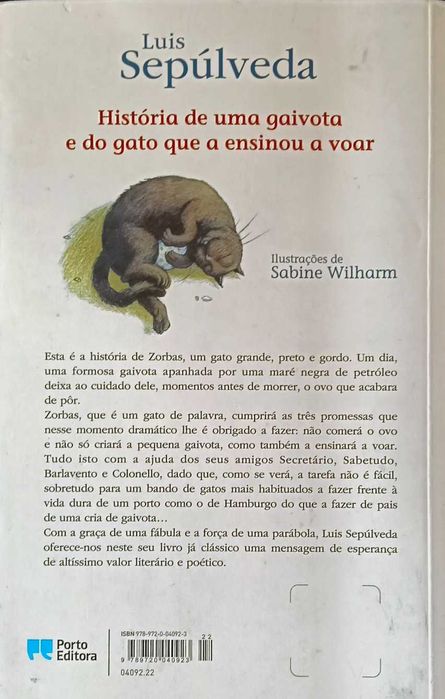 Livro "História de uma gaivota e do gato que a ensinou a voar"