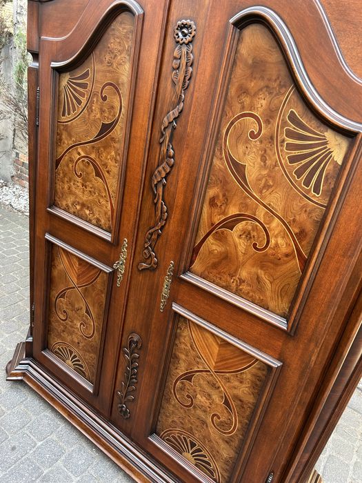 Stylowa Szafa Ubraniowa Intarsja Unikat ! ludwik kredens Po Renowacji