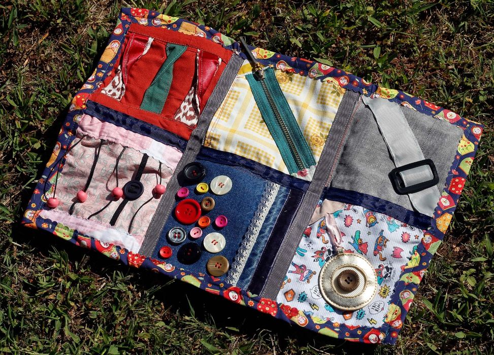 Fidget blanket sensorial para pacientes com demência, Alzheimer o