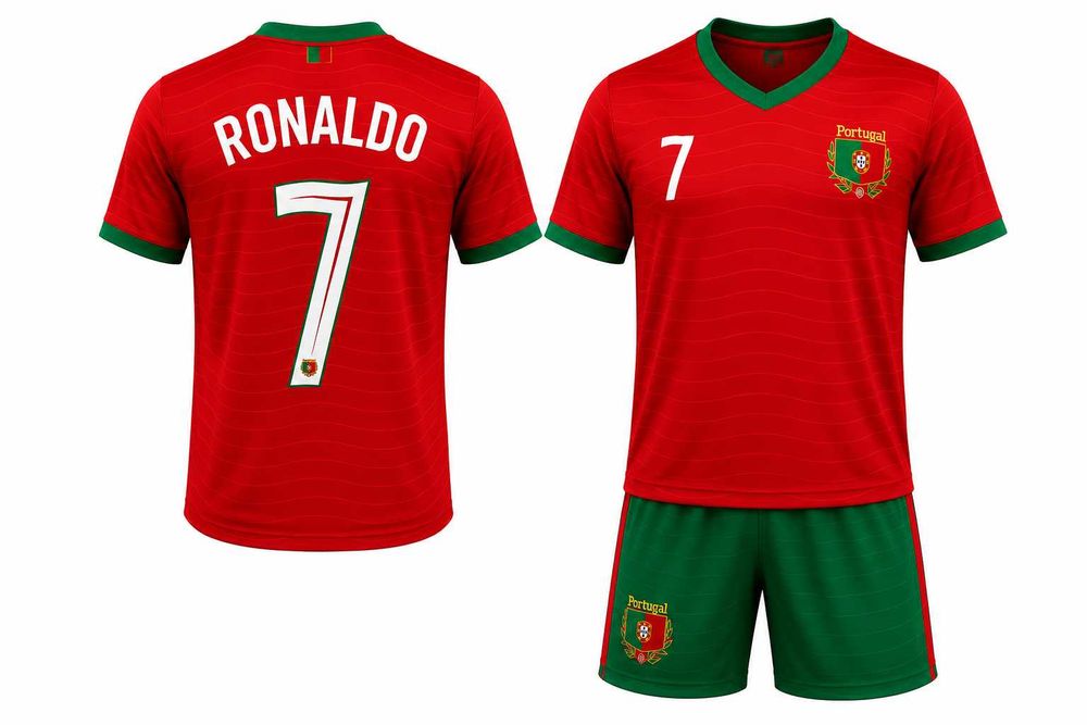 Strój / komplet piłkarski Ronaldo Portugalia rozm. 128 + 140