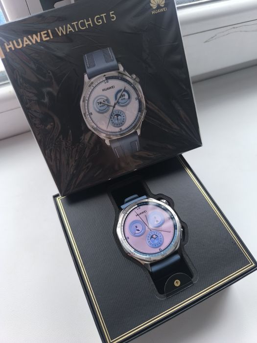 Годинник Huawei watch gt 5 46mm Blue Ідеальний стан