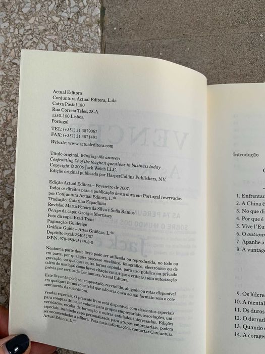 Livro Vencer: As Respostas As 74 perguntas  de Suzy Welch e Jack Welch