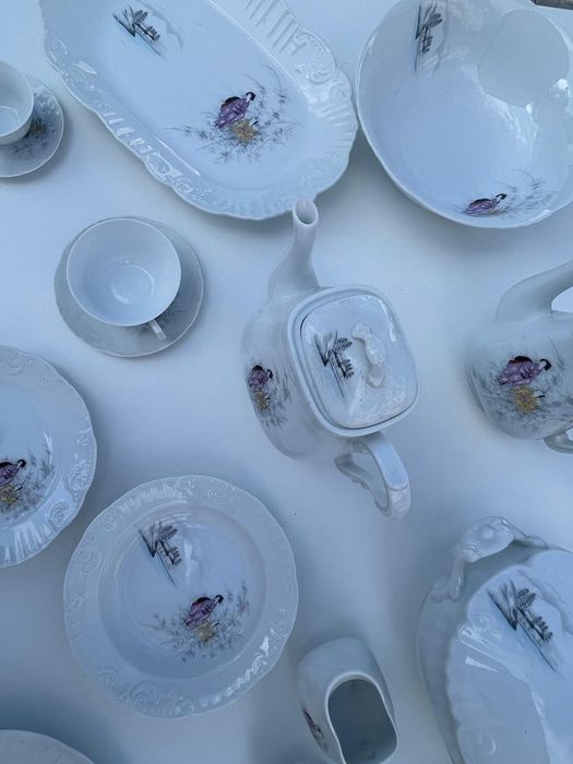Conjunto vista alegre, servico jantar, chá e café ( 12 peças)