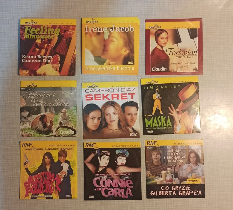 Filmy na płytach DVD 9 sztuk