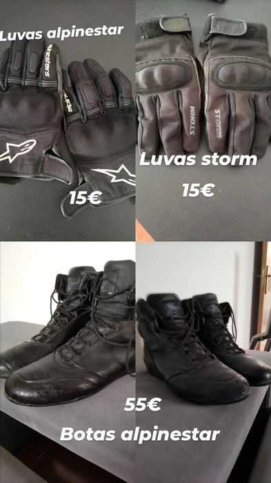 Casacos /Luvas e botas de mota