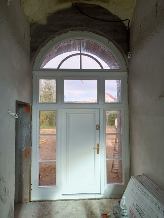 Drzwi zewnętrzne wejściowe drewniane dębowe dostawa gratis