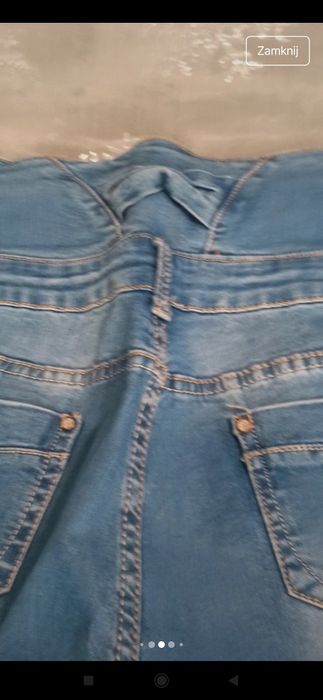 Jeansy z wysokim stanem xl