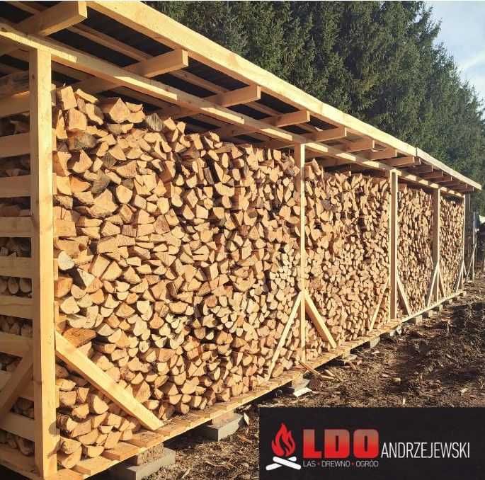 Gwarancja suche Drewno opałowe kominkowe sezonowane  wilgotność poniżej 20% akacja dąb buk grab