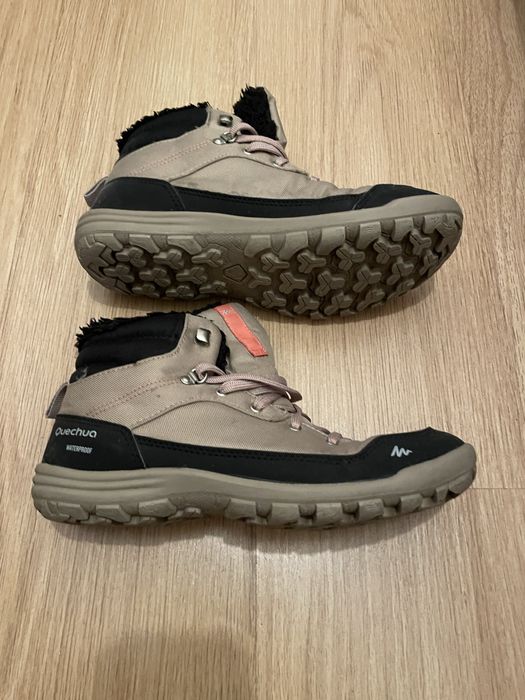 Botas caminhada p/ mulher Quechua SH100 MID Quentes/ impermeáveis