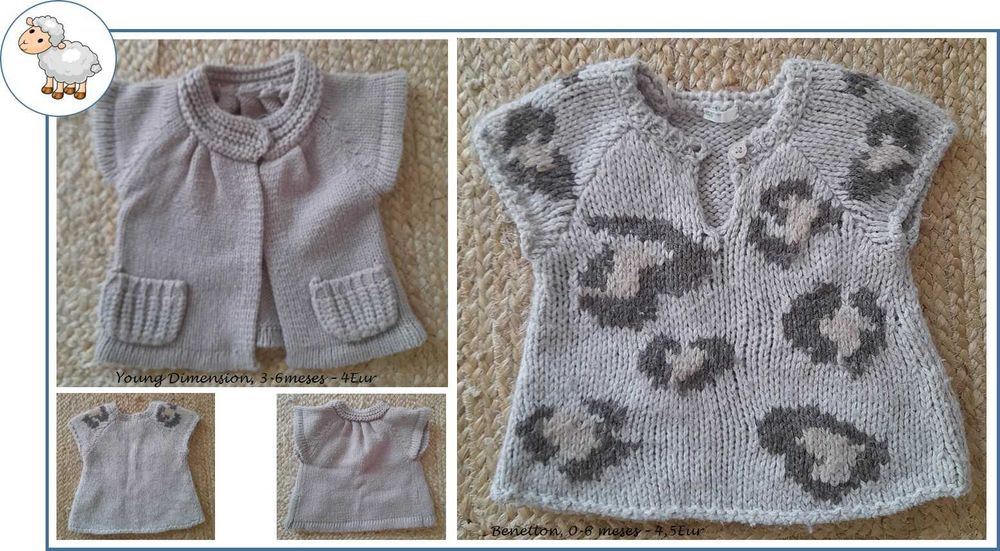 0-6 Meses -Menina Outono/ Inverno - Casacos, boleros e camisolas