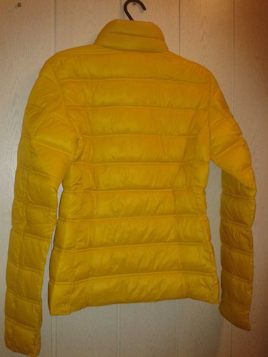Kurtka damska pikowana lekka ciepła wodoodporna ŻÓŁTA BŁYSZCZĄCA r. M