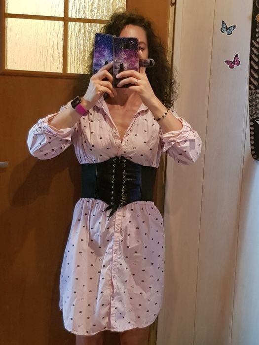 Sukienka koszulowa kotki