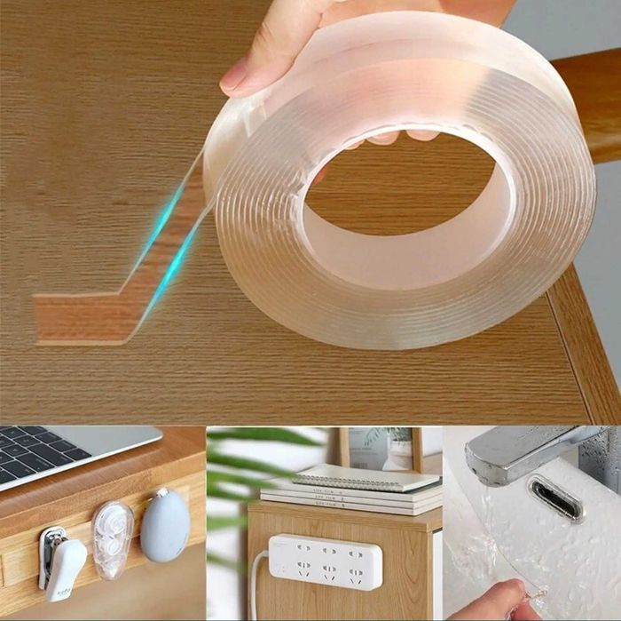 Многоразовая крепёжная нано стрічка лента скотч Ivy Grip Tape 1м 3м 5м