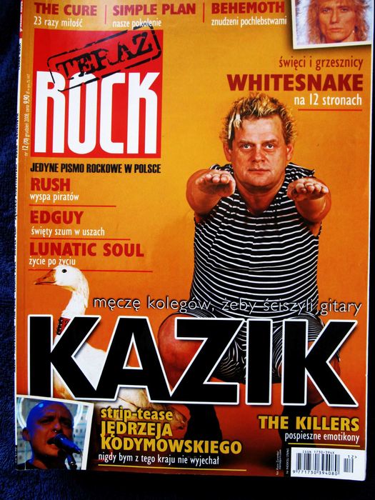 Teraz Rock 12/2008 Kazik,Whitesnake,The Cure,Behemoth,Rush,Killers