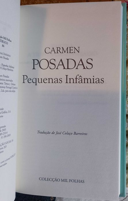 Pequenas infâmias, Carmen Posadas