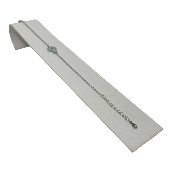 Delikatna srebrna bransoletka z krzyżykiem |  próba 925 |  16-19cm