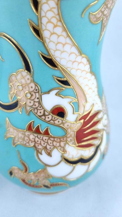 Wazon Schaubach, smok/dragon–  IDEAŁ, TURKUS, Ming