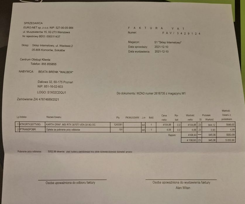 Karta graficzna rtx 3070 ti 8gb