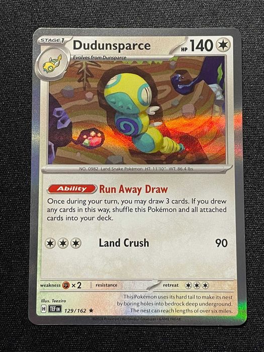 Carta Pokémon Dudunsparce 129/162 Temporal Forces