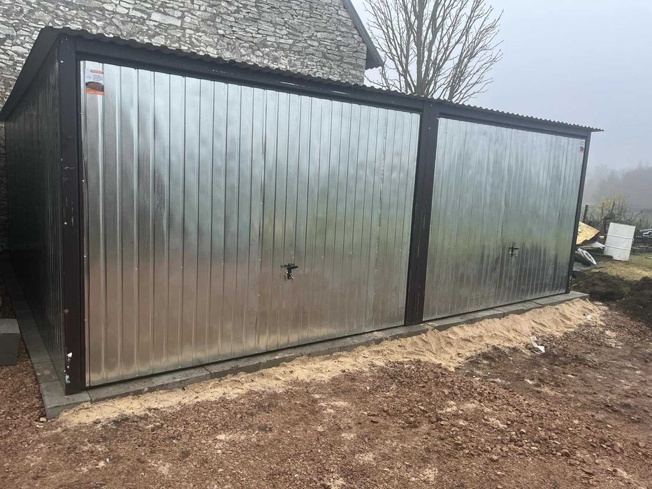 Garaż blaszany blaszak 6x5 Ocynk