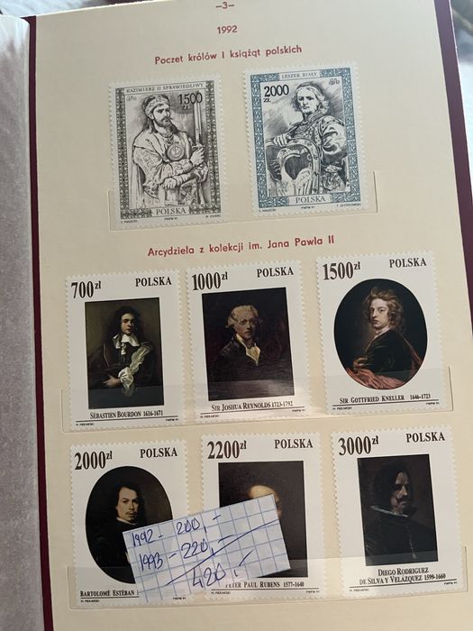 Znaczki pocztowe - 17 klaserów