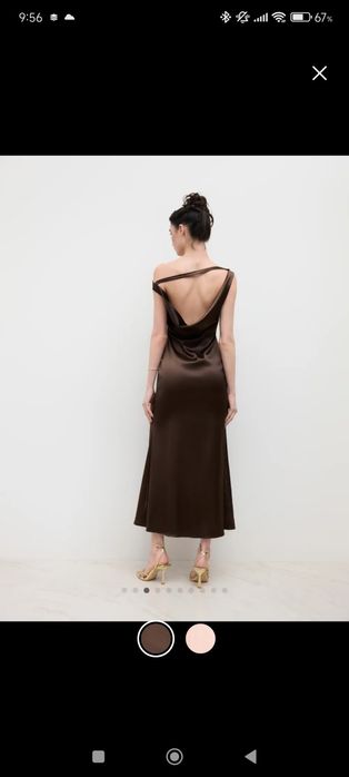 Vestido Castanho para evento ou festa
