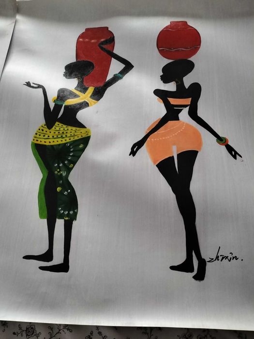 Telas pintadas a mão