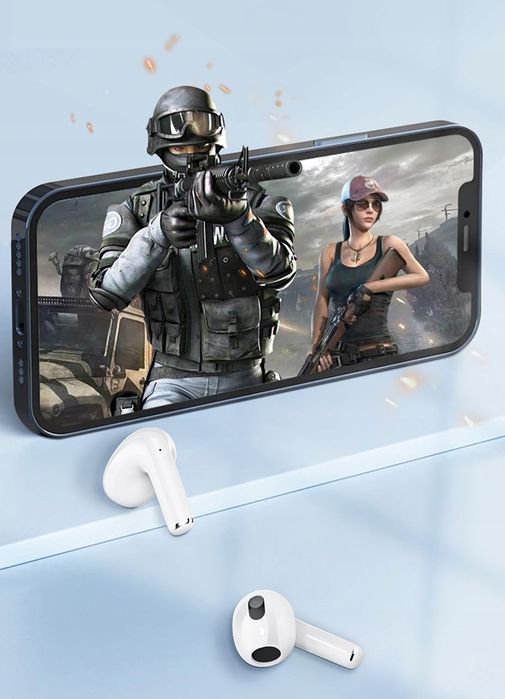 Słuchawki Bezprzewodowe Douszne Bluetooth Mikrofonem Kabel Powerbank