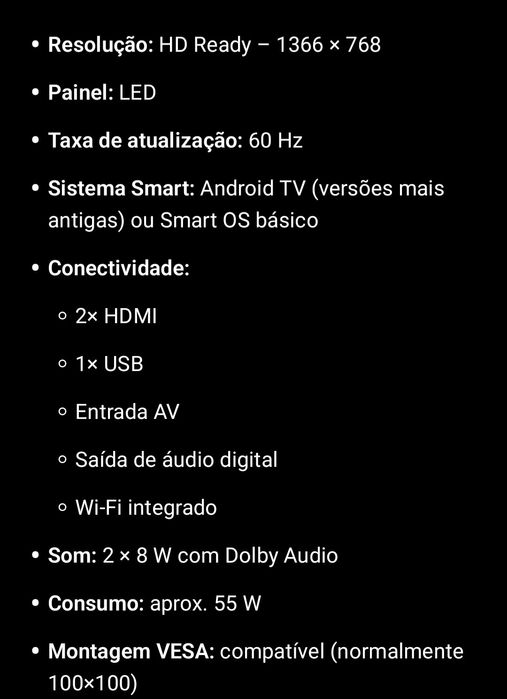 Smart TV 32 Polegadas