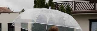 Smati parasol przezroczysty 124 cm srednicy - wesele para młoda