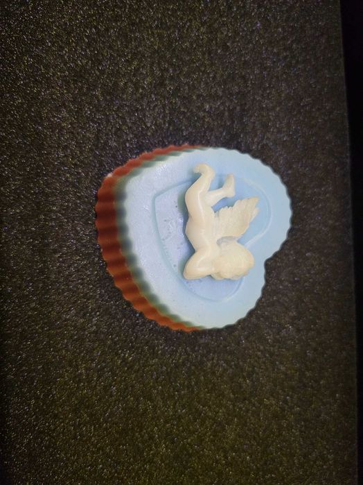 Mydełko serduszko z aniołkiem z masłem shea