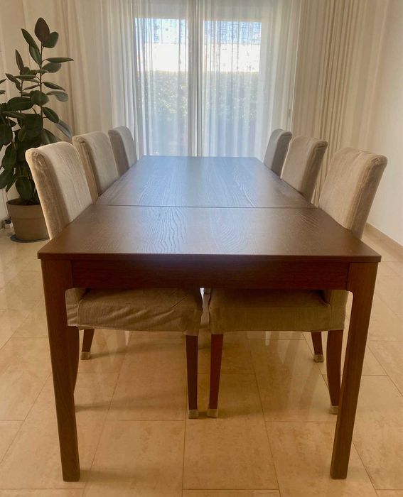 Mesa de jantar extensível EKEDALEN (IKEA) - Carvalho - 180/240 cm
