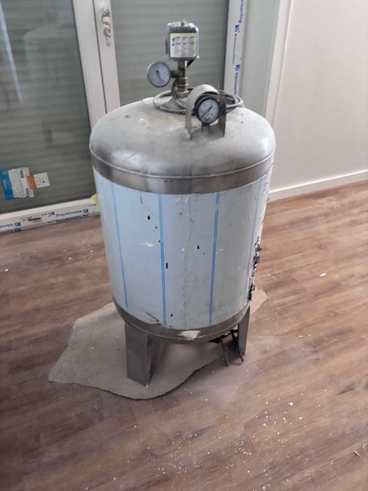 balão autoclave vertical em aço inoxidável