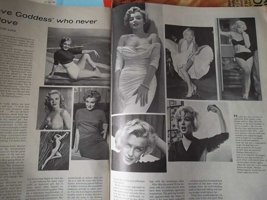 4 revistas antigas (1953 / 1962) com Marylin Monroe.