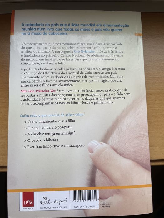 Livro puericultura “Mãe pela primeira vez” de Gro Nylander