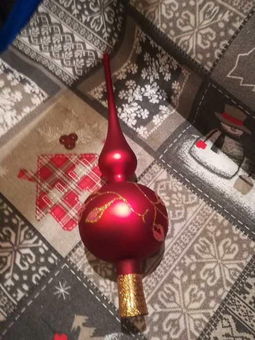 BOMBKI szklane złoty czerwony zielony SOPLE różowe CZUBEK na choinkę