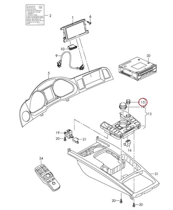 Pokrętło Przełącznik Głośności MMI 4F0.919070 Audi A6 A8 Q7