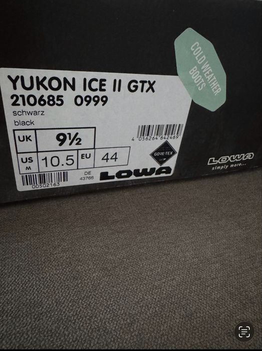 Черевики зимові "LOWA Yukon Ice I1 GTX" ([019] Black, UK 9.5/EU 44)