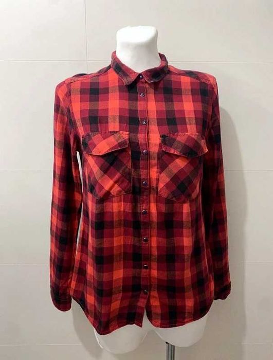 Czerwono-czarna koszula w kratę Reserved YFL S/M 36/38