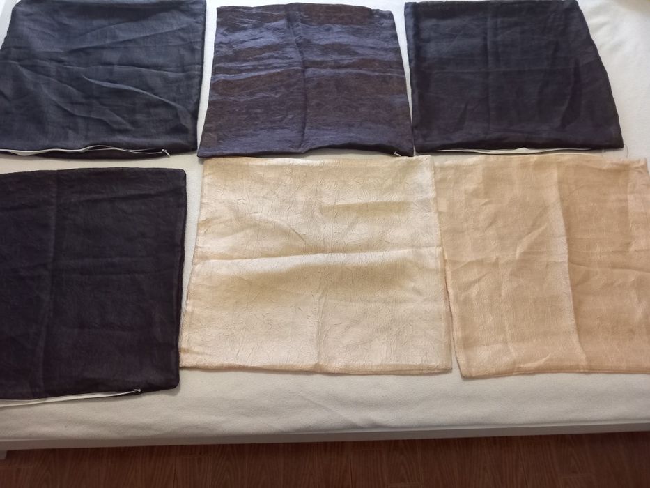 Conjunto quarto cortinados, colcha e almofadas