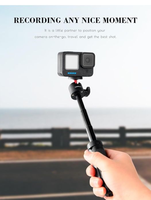 Lammcou Mini statyw do kamery sportowej z drążkiem przedłużającym
