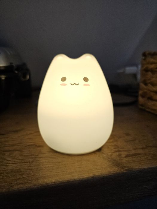 Lampka silikonowa USB kolory RGB lampka kotek