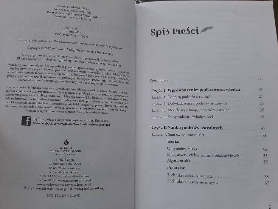 Książka Podróże Astralne