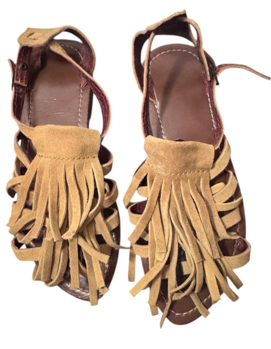 Sandalias pele sola couro