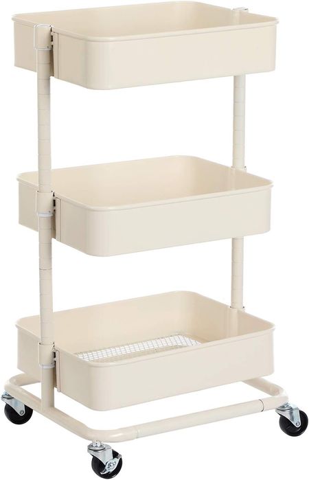Carrinho metal ikea em preto e bege