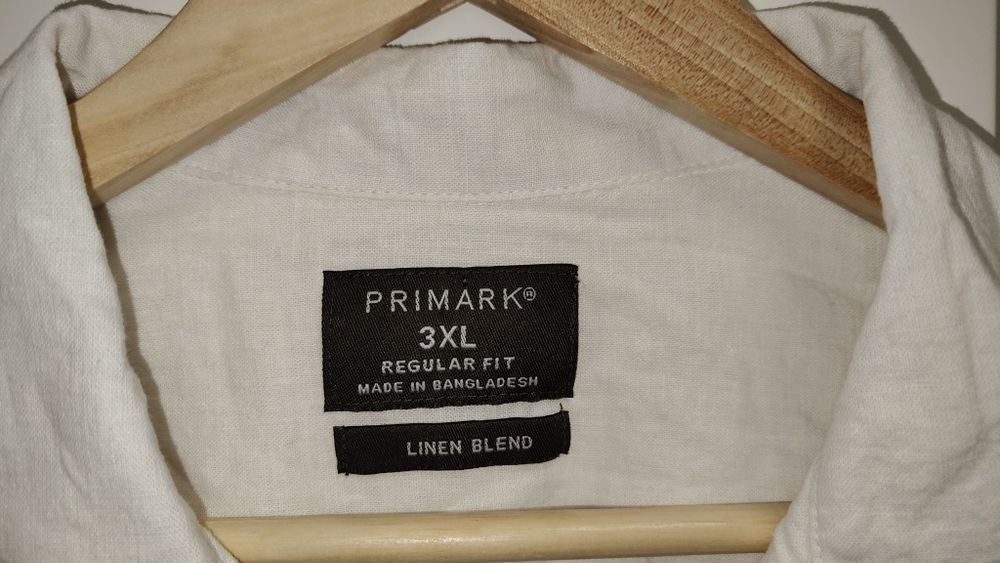 Koszula Primark r. 3XL biała LEN Nowa