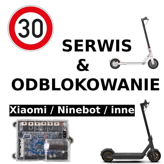 SERWIS & ODBLOKOWANIE & USZCZELNIENIE Hulajnogi Elektryczne Xiaomi Ninebot i inne