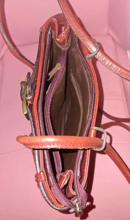Bolsa feminina vintage multiúso, vinho 30x25