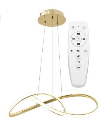 Lampa Sufitowa Wisząca Ring Nowoczesna LED + Pilot APP394-CP Złota